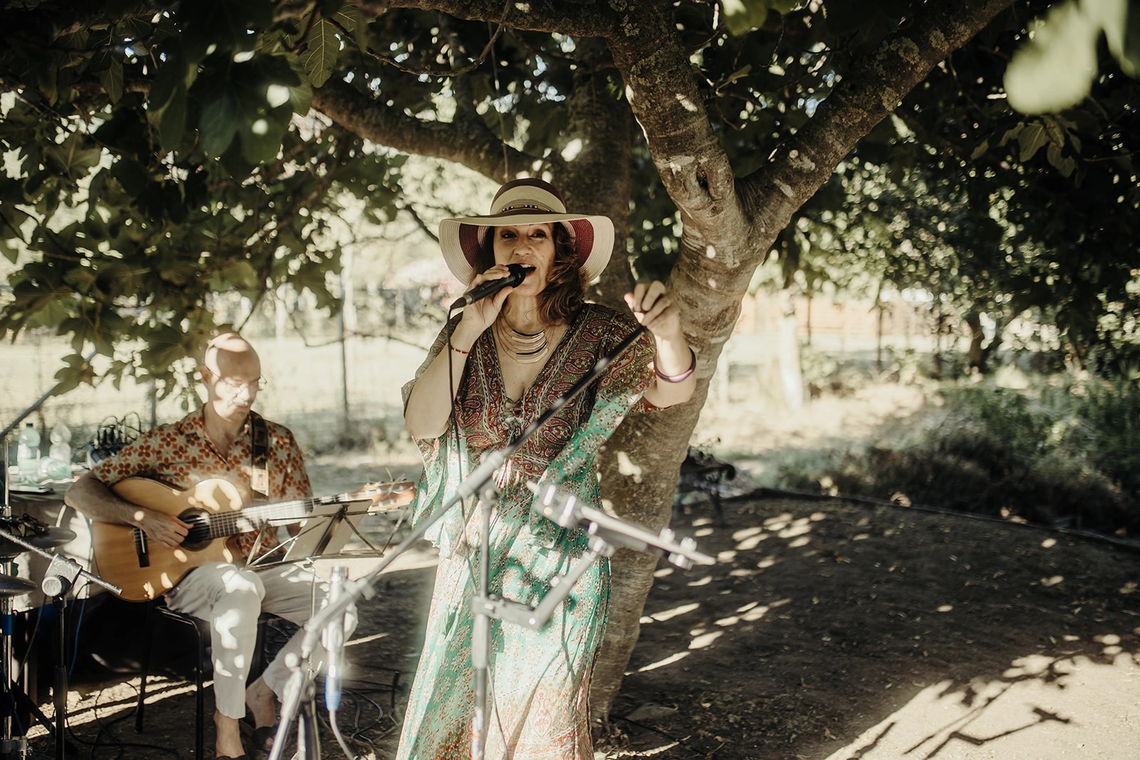Musica dal vivo sotto gli alberi a BeeKind