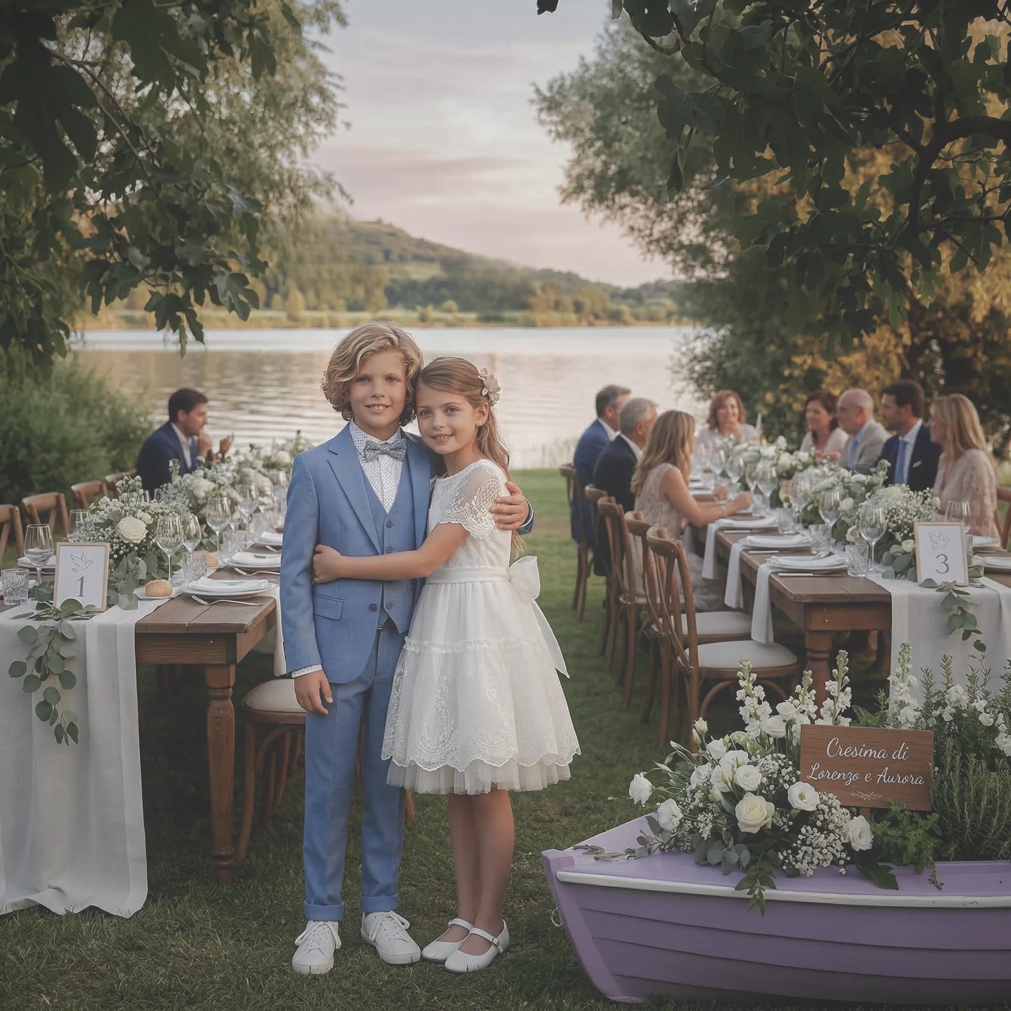 Bambini alla festa di cresima a BeeKind, Trevignano Romano